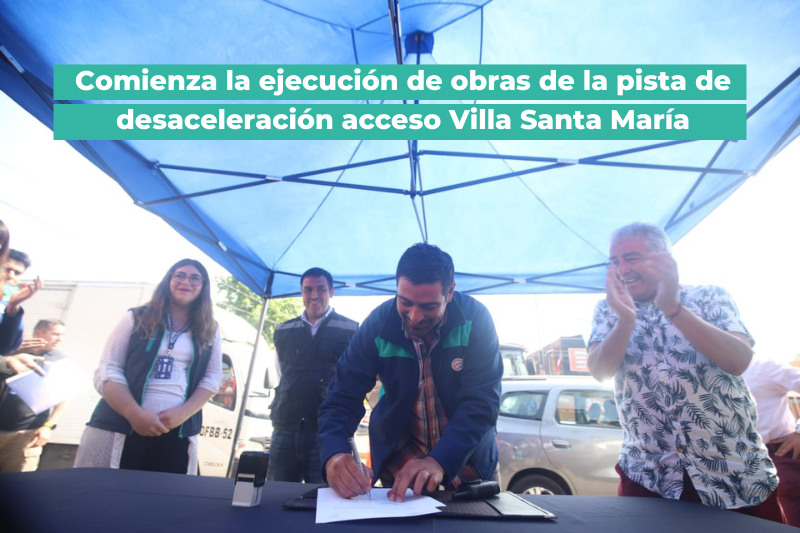 Comienza la ejecución de obras de la pista de desaceleración acceso Villa Santa María