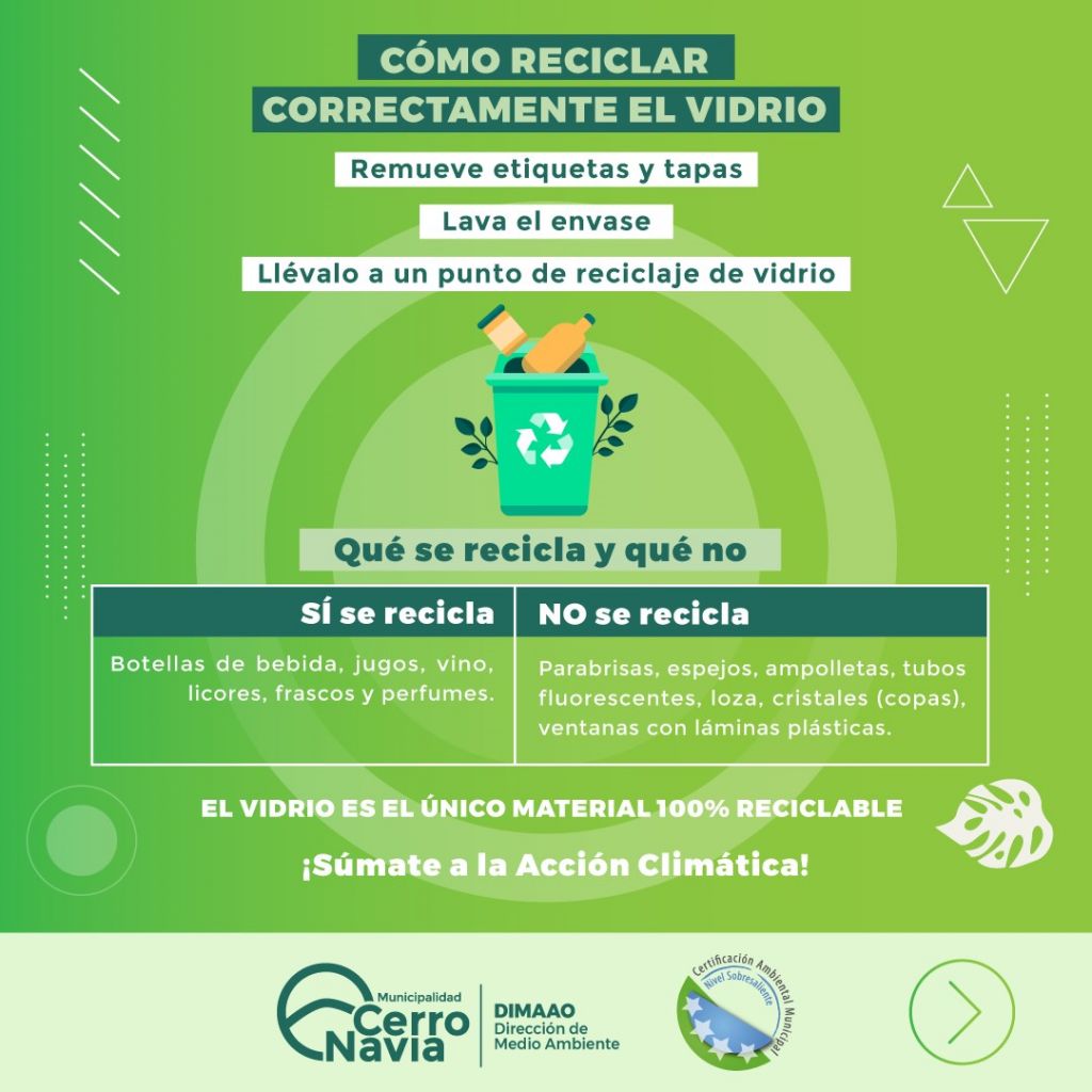 reciclaje vidrio cerro navia
