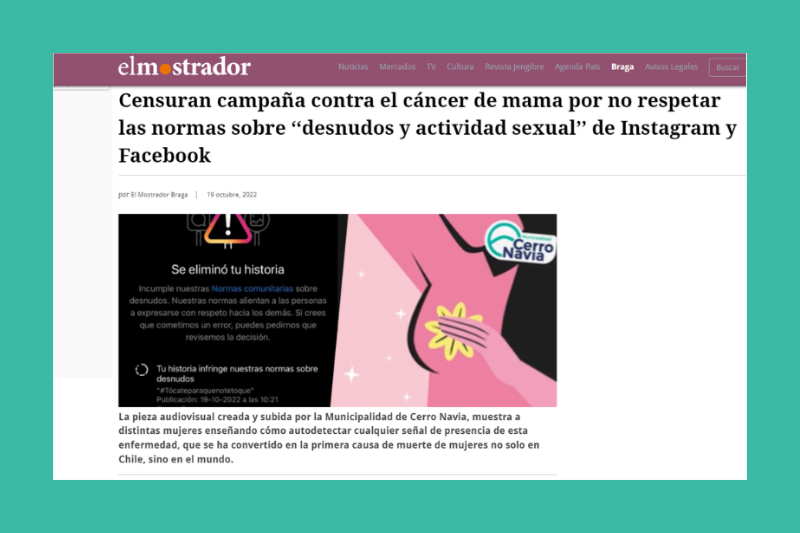 censura cancer mama