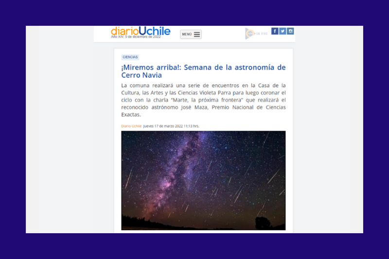Semana de la astronomía de Cerro Navia