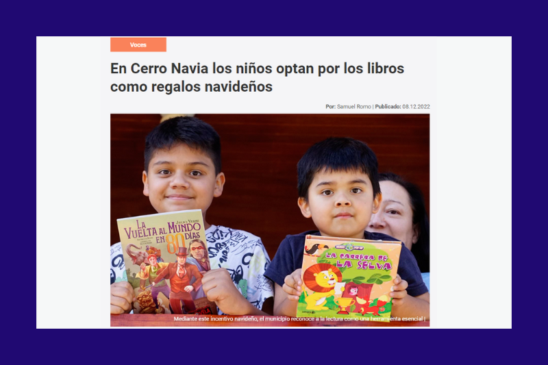 En Cerro Navia los niños optan por los libros como regalos navideños
