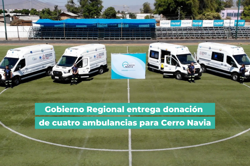 Gobierno Regional entrega donación de cuatro ambulancias para Cerro Navia