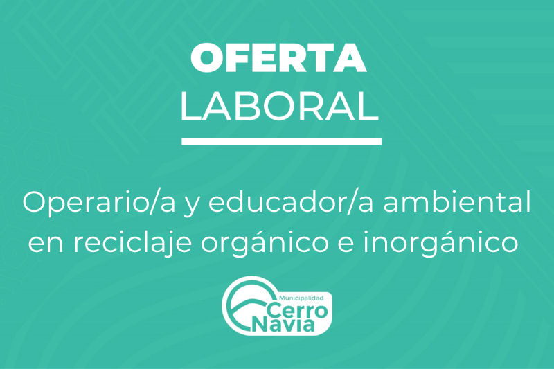Operario/a y educador/a ambiental en reciclaje orgánico e inorgánico