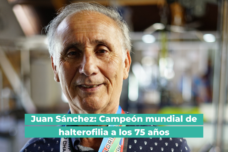 Juan Sánchez Campeón mundial de halterofilia a los 75 años