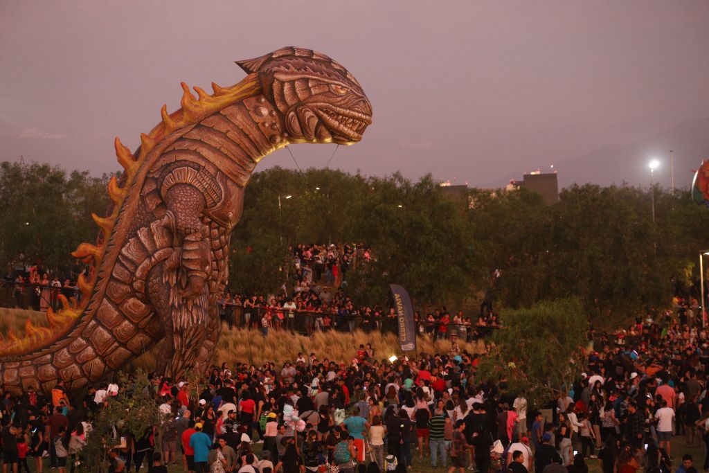 Lagarto Saurian en el Parque La Hondonada de Cerro Navia