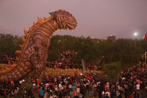 Lagarto Saurian en el Parque La Hondonada de Cerro Navia