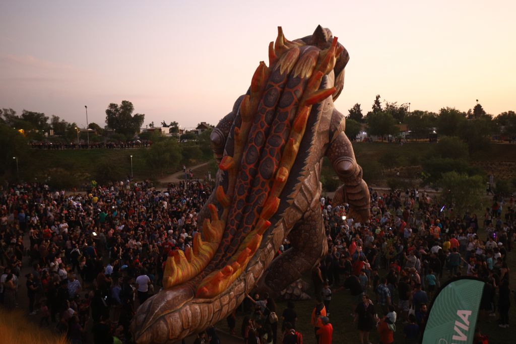 Lagarto Saurian en el Parque La Hondonada de Cerro Navia