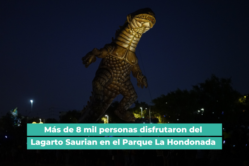 Más de 8 mil personas disfrutaron del Lagarto Saurian en el Parque La Hondonada