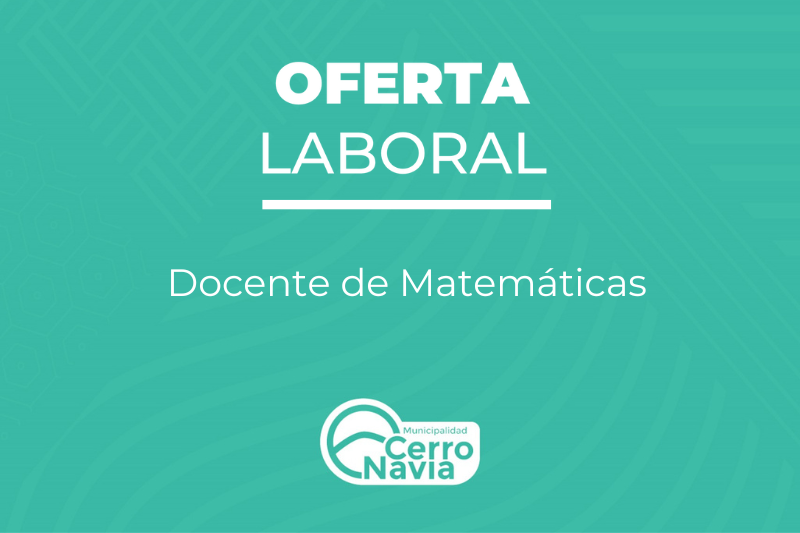 Oferta laboral para el cargo de Docente de Matemáticas