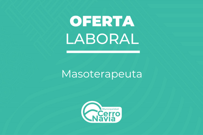 Oferta laboral para el cargo de Masoterapeuta