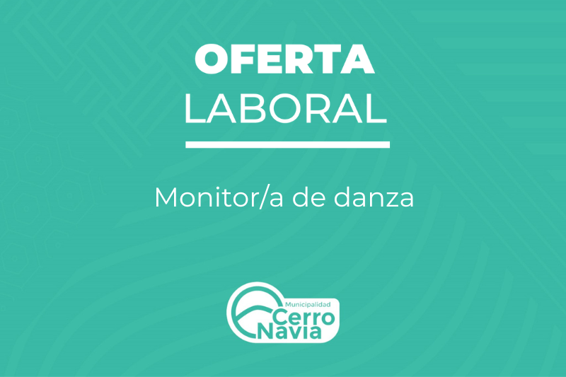 Oferta laboral para el cargo de Monitora de danza