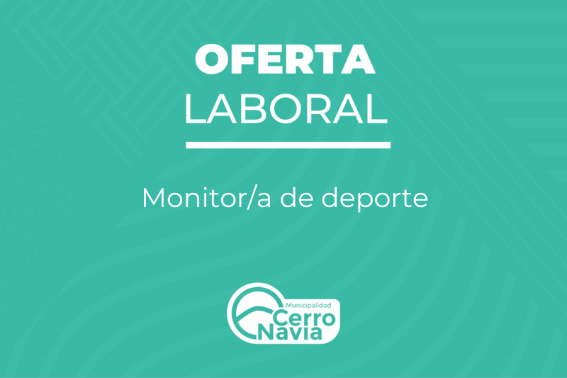 Oferta laboral para el cargo de Monitora de deporte