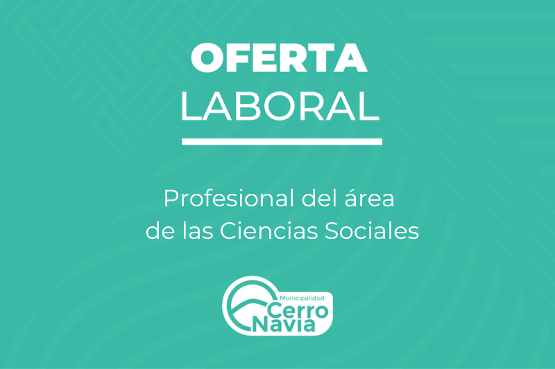 Oferta laboral para el cargo de profesional del área de las Ciencias Sociales
