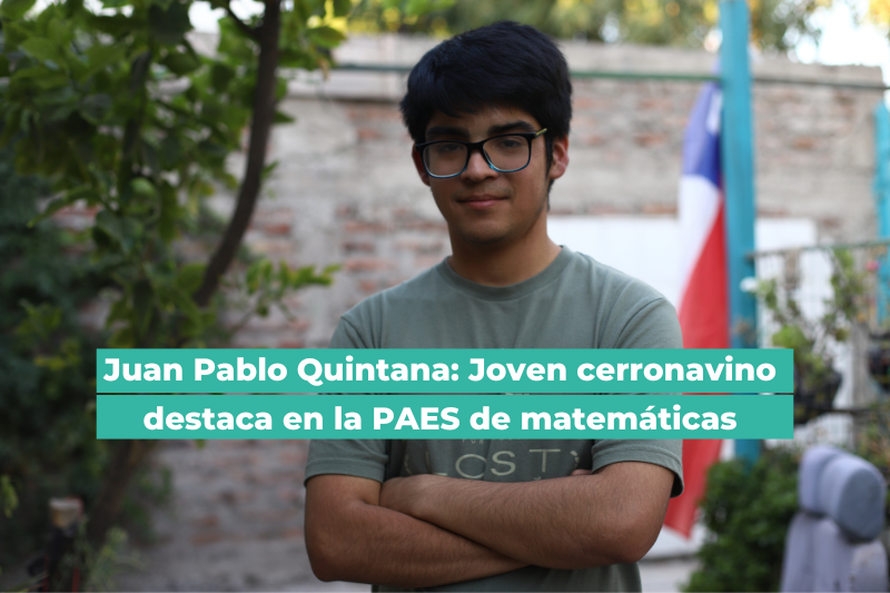 Juan Pablo Quintana Joven cerronavino destaca en la PAES de matemáticas