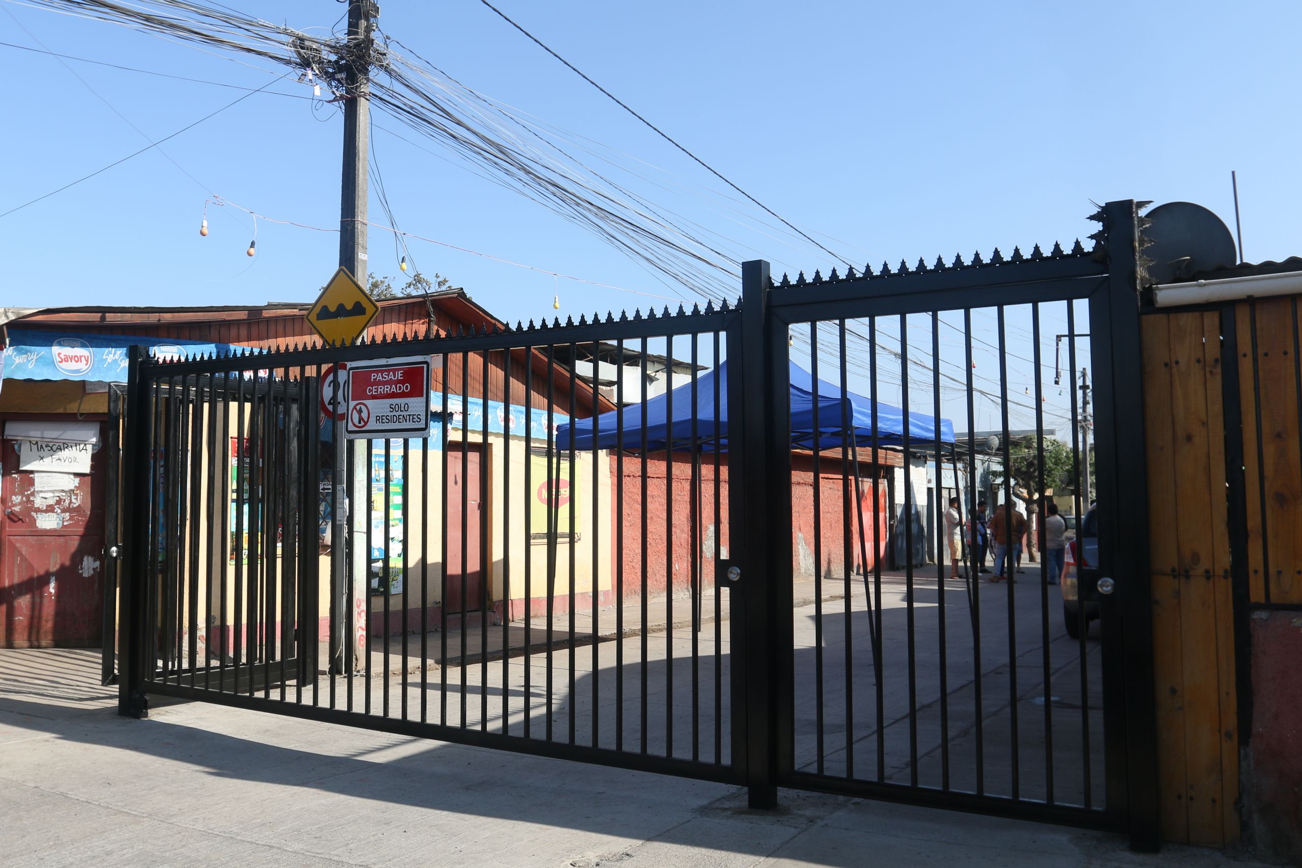 Inauguración del primer cierre de pasaje colaborativo Cerro Navia