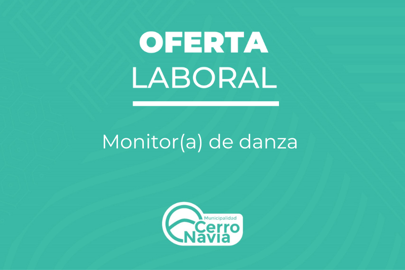 Oferta laboral para proveer cargo de monitor(a) de danza