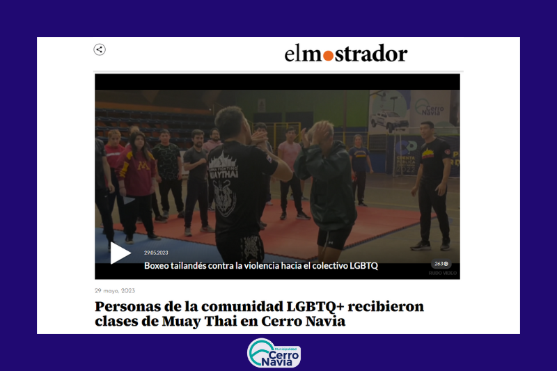 El Mostrador Personas de la comunidad LGBTQ+ recibieron clases de Muay Thai en Cerro Navia