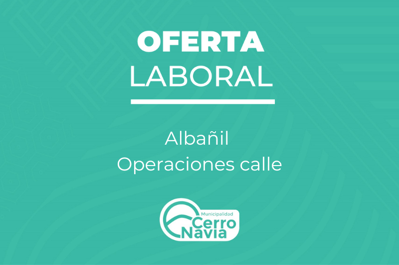 Oferta laboral para proveer cargo de albañiles