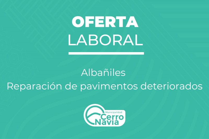 Oferta laboral para proveer cargo de albañiles