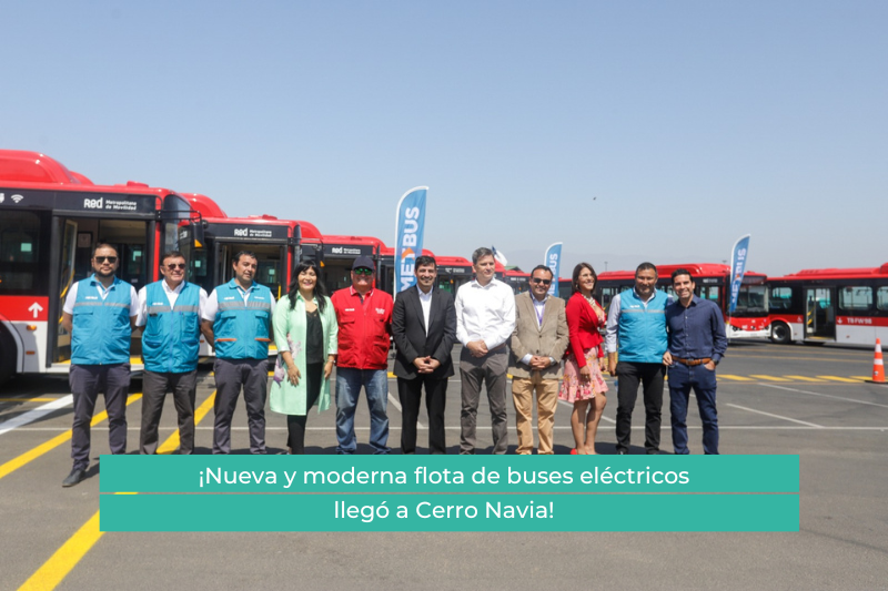 ¡Nueva y moderna flota de buses eléctricos llegó a Cerro Navia!