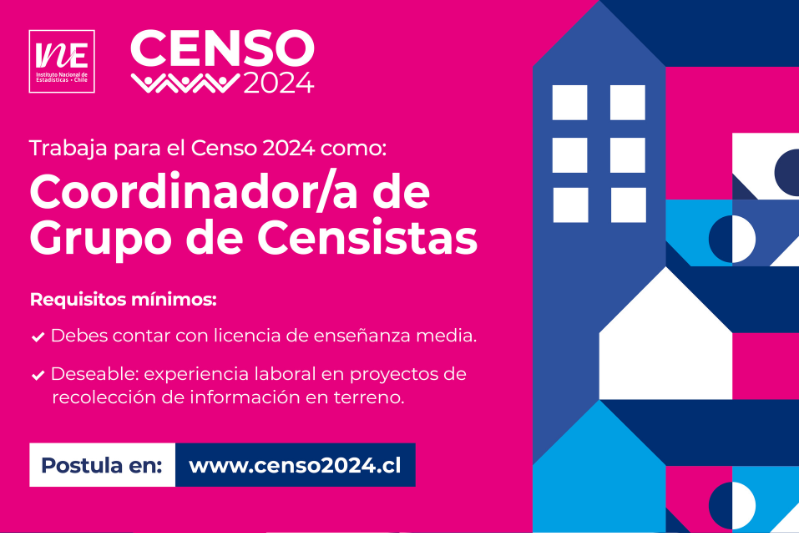 ¡Nueva postulación para trabajar en el CENSO 2024!