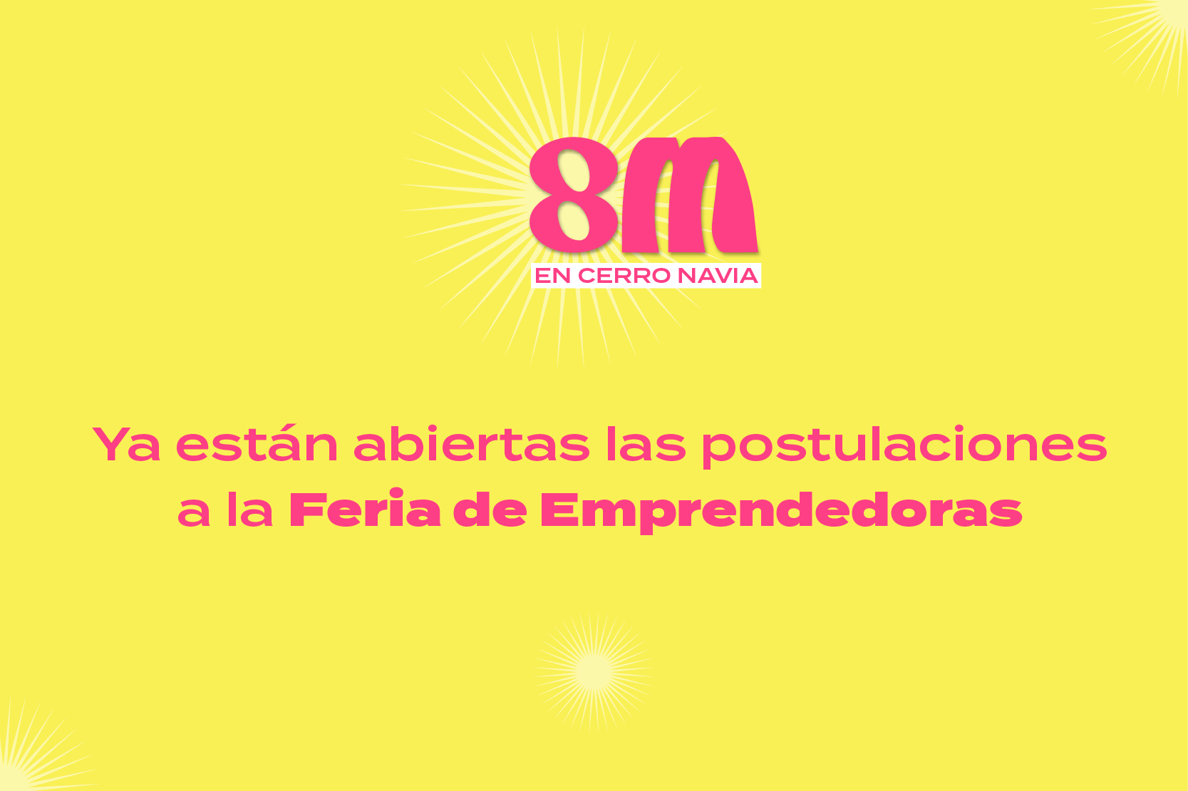 ¡Ya puedes postular a la feria de emprendedoras!