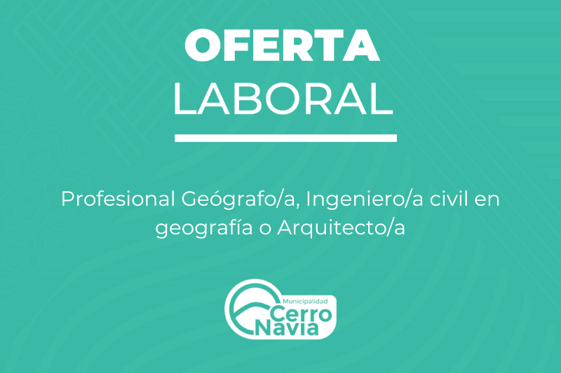 Profesional Geógrafo/a, Ingeniero/a civil en geografía o Arquitecto/a