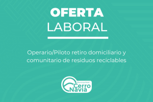 Operario/Piloto retiro domiciliario y comunitario de residuos reciclables